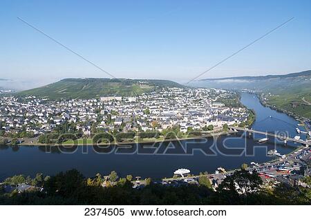 View of the boats in the Moselle River and cityscape; Mosel, Germany View Large Photo Image Stock Photography - View of the boats in the Moselle River and cityscape; Mosel, Germany. Fotosearch