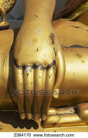 Stock Image - Wat Doi Kham Temple Buddha; Chiang Mai, Thailand. Fotosearch