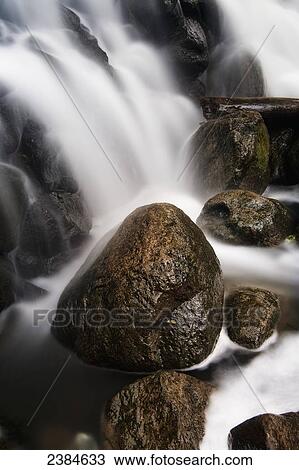 Stock Image - Waterfall in Hales Corners; Whitnall Park, Wisconsin, United States of America. Fotosearch