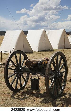 Stock Image - 12 pound Mountain Howitzer at Fort Union National Monument; New Mexico, United States of America. Fotosearch