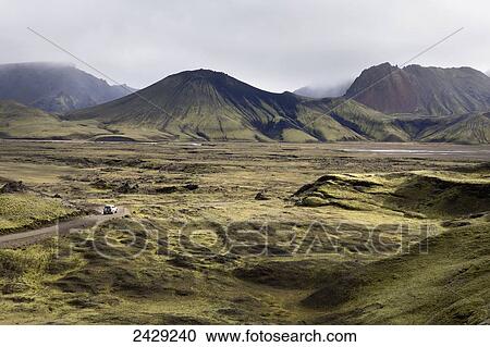 4 wheel drive vehicle driving down a remote road; Iceland View Large Photo Image Stock Image - 4 wheel drive vehicle driving down a remote road; Iceland. Fotosearch