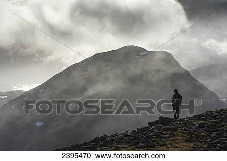 A man stands looking out from the summit of Maol Chean-dearg; Torridon, Scotland View Large Photo Image Stock Image - A man stands looking out from the summit of Maol Chean-dearg; Torridon, Scotland. Fotosearch