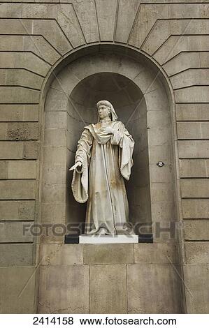 A statue in a niche; Barcelona, Spain View Large Photo Image Stock Photo - A statue in a niche; Barcelona, Spain. Fotosearch