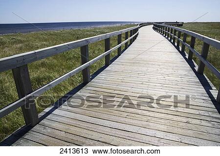 A wooden boardwalk along the water's edge; Bouctouche, New Brunswick, Canada View Large Photo Image Stock Image - A wooden boardwalk along the water's edge; Bouctouche, New Brunswick, Canada. Fotosearch