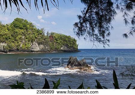 Blowhole Cove in Onomea Bay; Island of Hawaii, Hawaii, United States of America View Large Photo Image Stock Photo - Blowhole Cove in Onomea Bay; Island of Hawaii, Hawaii, United States of America. Fotosearch