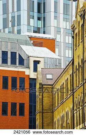 Buildings with a variety of facades, Spitalfields; London, England View Large Photo Image Stock Photograph - Buildings with a variety of facades, Spitalfields; London, England. Fotosearch