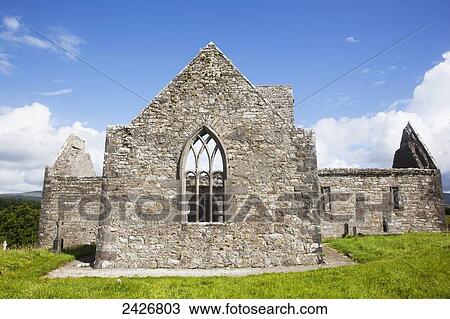 Stock Image - Burrishoole Friary, near Newport; County Mayo, Ireland. Fotosearch