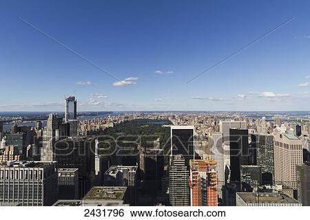 Central Park, as seen from Rockefeller Center, New York City, New York, United States View Large Photo Image Stock Photograph - Central Park, as seen from Rockefeller Center, New York City, New York, United States. Fotosearch