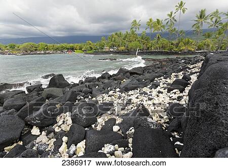 Stock Photo - City of Refuge National Historical Park; Hilo, Island of Hawaii, Hawaii, United States of America. Fotosearch