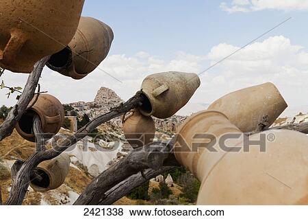 Clay pots for sale; Cappadocia, Turkey View Large Photo Image Stock Photo - Clay pots for sale; Cappadocia, Turkey. Fotosearch
