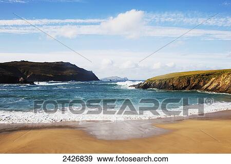 Clogher Beach with Blasket Islands; Dingle, County Kerry, Ireland View Large Photo Image Stock Photo - Clogher Beach with Blasket Islands; Dingle, County Kerry, Ireland. Fotosearch