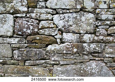Close up of a stone wall with white patches; Ireland View Large Photo Image Stock Image - Close up of a stone wall with white patches; Ireland. Fotosearch