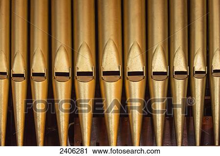 Close up of the gold pipes of a pipe organ; Northumberland, England View Large Photo Image Stock Image - Close up of the gold pipes of a pipe organ; Northumberland, England. Fotosearch