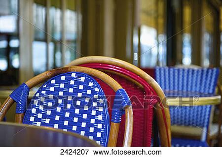 Colourful woven seating at a restaurant in the Marais; Paris, France View Large Photo Image Stock Photo - Colourful woven seating at a restaurant in the Marais; Paris, France. Fotosearch
