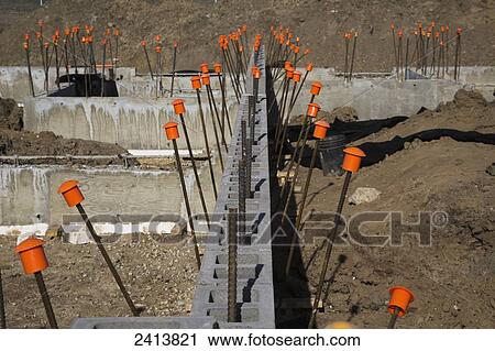 Concrete foundation at a commercial construction site; Alberta, Canada View Large Photo Image Stock Image - Concrete foundation at a commercial construction site; Alberta, Canada. Fotosearch