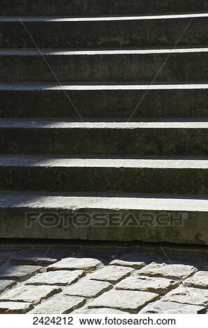 Concrete steps illuminated by sunlight; Paris, France View Large Photo Image Stock Image - Concrete steps illuminated by sunlight; Paris, France. Fotosearch