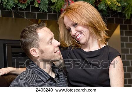 Stock Image - Couple enjoying time together, wife with a disability; Edmonton, Alberta, Canada. Fotosearch