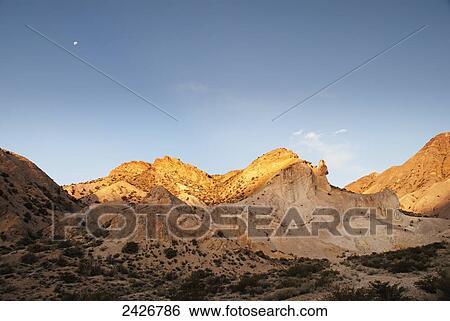 Desert mountains at sunset; Mendoza, Argentina View Large Photo Image Stock Photograph - Desert mountains at sunset; Mendoza, Argentina. Fotosearch