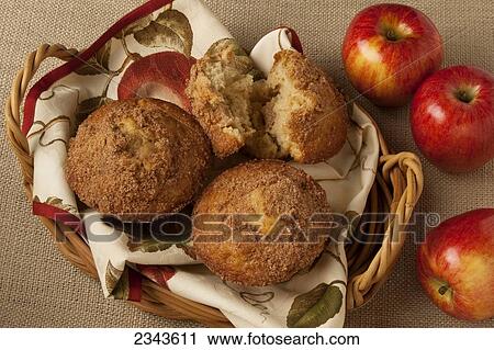 Food - Apple Cinnamon Muffins in a basket with Royal Gala apples. View Large Photo Image Stock Image - Food - Apple Cinnamon Muffins in a basket with Royal Gala apples.. Fotosearch