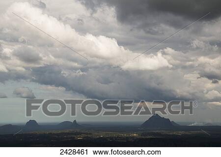 Stock Image - Glass House mountains; Queensland, Australia. Fotosearch