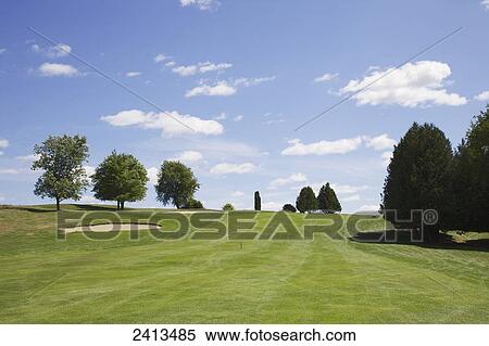 Stock Photography - Golf course fairway; Bobcaygeon, Ontario, Canada. Fotosearch