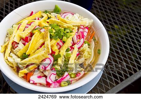 Hawaii, Maui, A fresh and colorful bowl of local Saimin. View Large Photo Image Stock Photo - Hawaii, Maui, A fresh and colorful bowl of local Saimin.. Fotosearch