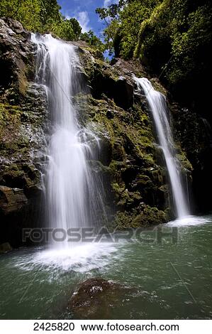 Hawaii, Maui, Waikani Falls and clear pond. View Large Photo Image Stock Image - Hawaii, Maui, Waikani Falls and clear pond.. Fotosearch