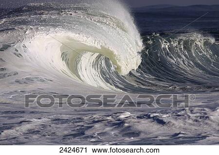 Hawaii, Oahu, Large powerful, white wave on Northshore. View Large Photo Image Stock Image - Hawaii, Oahu, Large powerful, white wave on Northshore.. Fotosearch