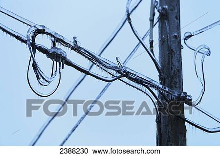 Ice covered electrical wires after an ice storm; Georgetown, Ontario, Canada View Large Photo Image Stock Image - Ice covered electrical wires after an ice storm; Georgetown, Ontario, Canada. Fotosearch