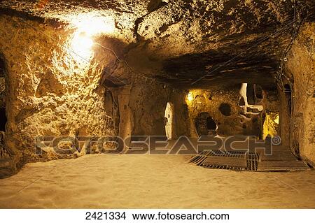 Kaymakli underground City; Kaymakli, Cappadocia, Turkey View Large Photo Image Picture - Kaymakli underground City; Kaymakli, Cappadocia, Turkey. Fotosearch