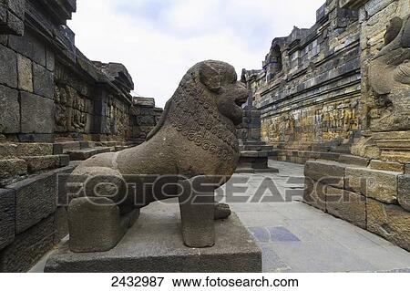 Lion gate guardian at Candi Borubudur, Borobudur Temple Compounds, Central Java, Indonesia View Large Photo Image Stock Photo - Lion gate guardian at Candi Borubudur, Borobudur Temple Compounds, Central Java, Indonesia. Fotosearch