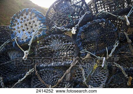 Lobster nets, Fishermans Cove; Aberdaron, Wales View Large Photo Image Stock Image - Lobster nets, Fishermans Cove; Aberdaron, Wales. Fotosearch