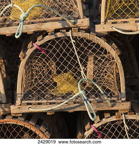 Lobster traps; North Rustico, Prince Edward Island, Canada View Large Photo Image Stock Photo - Lobster traps; North Rustico, Prince Edward Island, Canada. Fotosearch