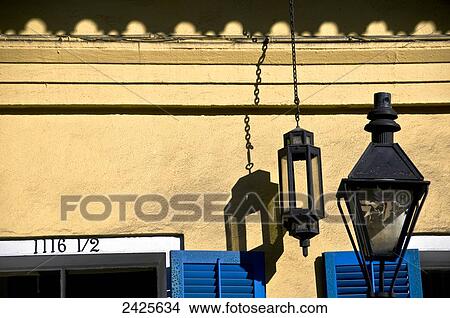 Picture - Louisiana, New Orleans, Architectural detail of downtown home.. Fotosearch