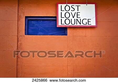 Stock Photograph - Louisiana, New Orleans, Lost Love Lounge sign on closed down restaurant.. Fotosearch