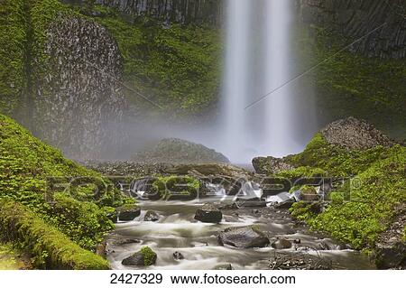 Lower Multnomah Falls, Columbia River Gorge, outside Troutdale; Oregon, United States of America View Large Photo Image Stock Photo - Lower Multnomah Falls, Columbia River Gorge, outside Troutdale; Oregon, United States of America. Fotosearch
