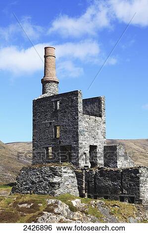 Mining tower, near Allihies; County Cork, Ireland View Large Photo Image Stock Photograph - Mining tower, near Allihies; County Cork, Ireland. Fotosearch