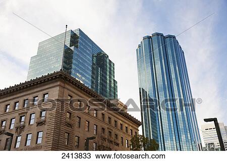 Stock Image - Office towers in downtown Edmonton; Edmonton, Alberta, Canada. Fotosearch
