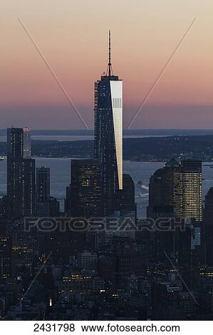 One World Trade Center, as seen from the Empire State Building, New York City, New York, United States View Large Photo Image Stock Photo - One World Trade Center, as seen from the Empire State Building, New York City, New York, United States. Fotosearch