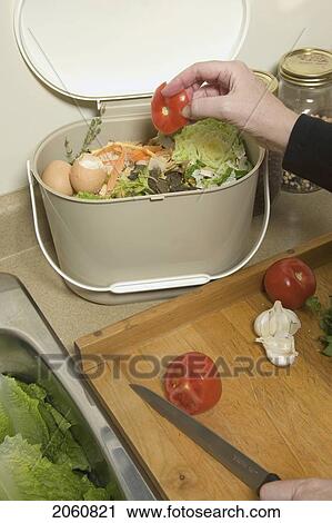 Organic Recycling, Kitchen Compost Pail View Large Photo Image Stock Image - Organic Recycling, Kitchen Compost Pail. Fotosearch