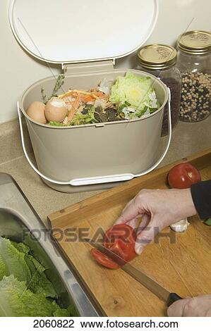 Organic Recycling, Kitchen Compost Pail View Large Photo Image Stock Image - Organic Recycling, Kitchen Compost Pail. Fotosearch