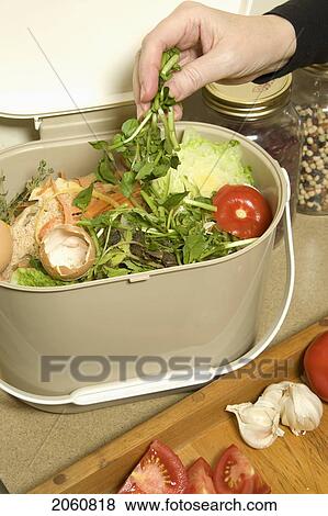 Organic Recycling, Kitchen Compost Pail View Large Photo Image Stock Photo - Organic Recycling, Kitchen Compost Pail. Fotosearch