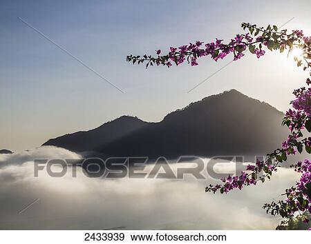 Panoramic view of Batur Lake and Mount Agung at sunrise from Kintamani, Bali, Indonesia View Large Photo Image Stock Photo - Panoramic view of Batur Lake and Mount Agung at sunrise from Kintamani, Bali, Indonesia. Fotosearch