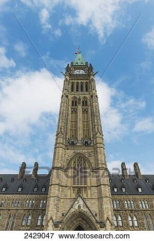 Stock Photo - Peace Tower on Parliament Hill; Ottawa, Ontario, Canada. Fotosearch