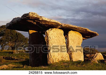 Poulnabrone Dolmen; County Clare, Ireland View Large Photo Image Stock Photography - Poulnabrone Dolmen; County Clare, Ireland. Fotosearch