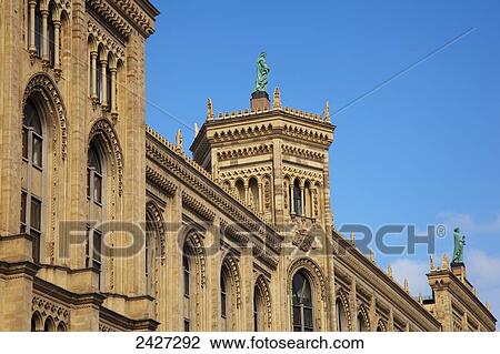 Stock Image - Regierung von Oberbayern, Maximillian Strasse; Munich, Bayern, Germany. Fotosearch