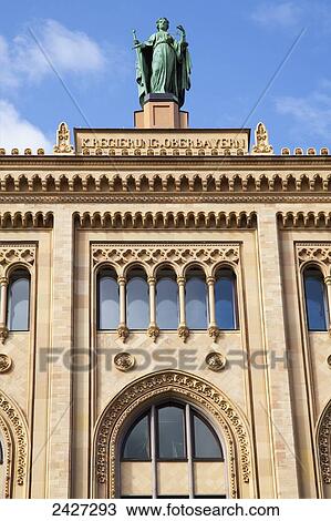 Stock Image - Regierung von Oberbayern, Maximillian Strasse; Munich, Bayern, Germany. Fotosearch