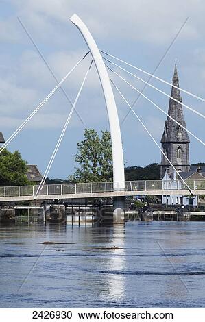 Stock Image - River Moy; Ballina, County Mayo, Ireland. Fotosearch