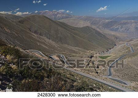 Roads winding through a mountainous landscape; Cuesta de Lipan, Jujuy Province, Argentina View Large Photo Image Stock Image - Roads winding through a mountainous landscape; Cuesta de Lipan, Jujuy Province, Argentina. Fotosearch