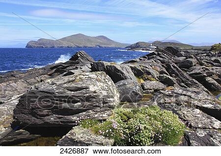 Stock Photo - Rocky coastline; Valentia Island, County Kerry, Ireland. Fotosearch